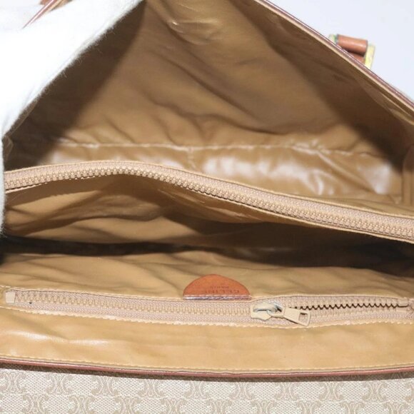 CELINE Macadam Canvas Shoulder Bag Beige Auth - Picture 13 of 16